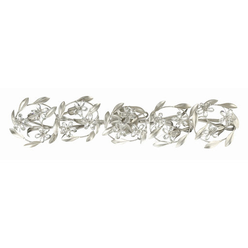 Crystorama Marselle 5 Light Sconce, Antique Silver