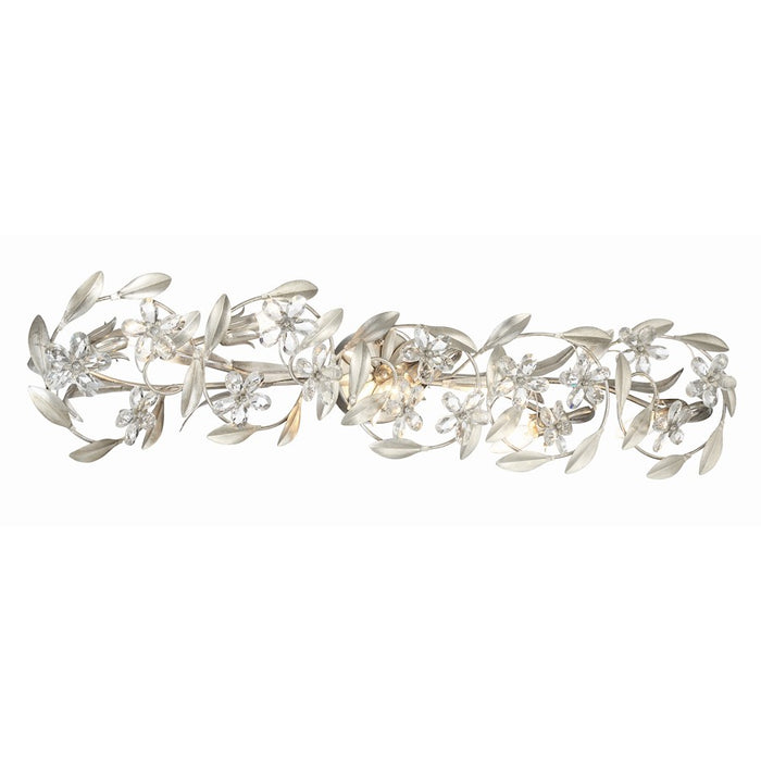 Crystorama Marselle 5 Light Sconce, Antique Silver