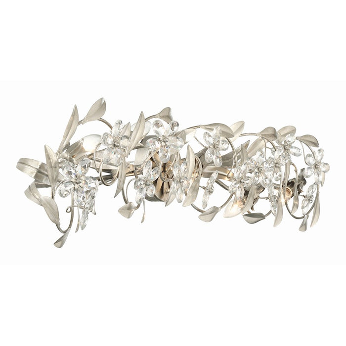 Crystorama Marselle 5 Light Sconce, Antique Silver