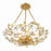 Crystorama Marselle 6 Light Semi Flush Mount, Antique Gold