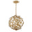 Crystorama Marselle 4 Light Mini Pendant, Antique Gold
