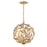 Crystorama Marselle 4 Light Mini Pendant, Antique Gold