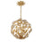 Crystorama Marselle 4 Light Mini Pendant, Antique Gold