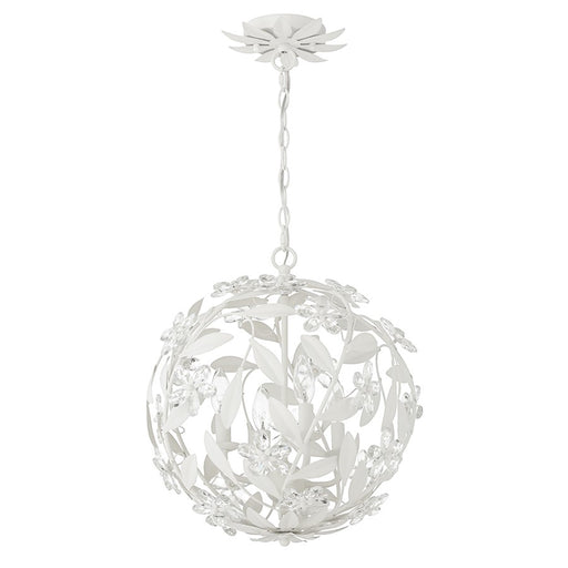 Crystorama Marselle 4 Light Mini Pendant, Matte White