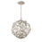 Crystorama Marselle 4 Light Mini Pendant, Antique Silver