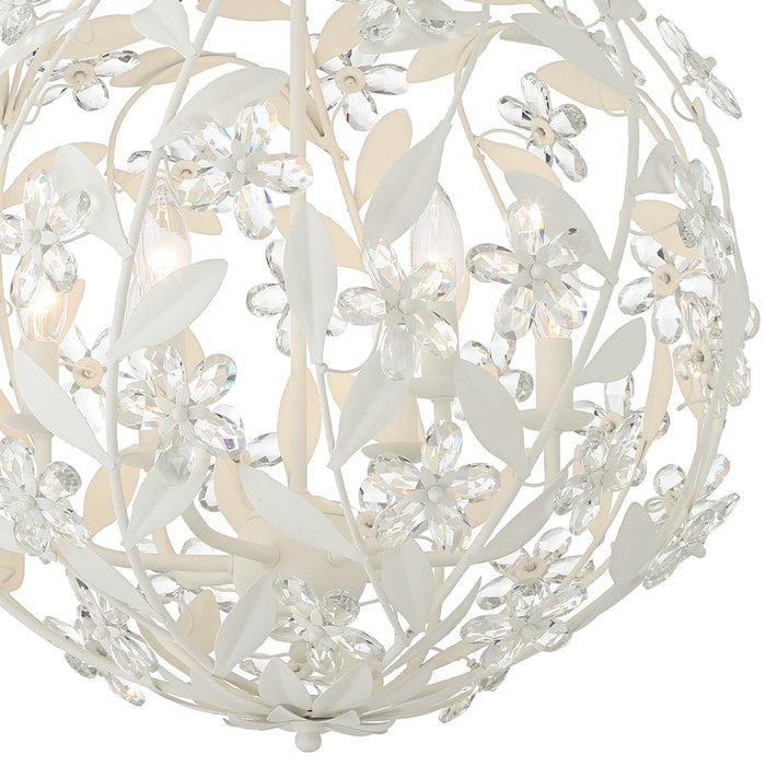 Crystorama Marselle 6 Light Pendant, Matte White