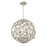 Crystorama Marselle 6 Light Pendant, Antique Silver
