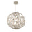Crystorama Marselle 6 Light Pendant, Antique Silver