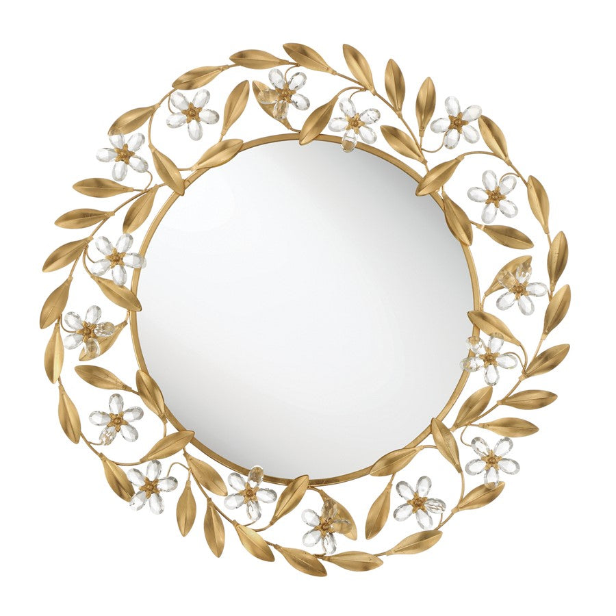 Crystorama Marselle 30" Mirror, Antique Gold - MSL-M030-GA