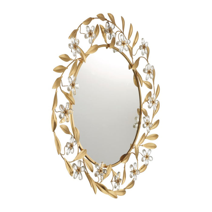 Crystorama Marselle 30" Mirror, Antique Gold