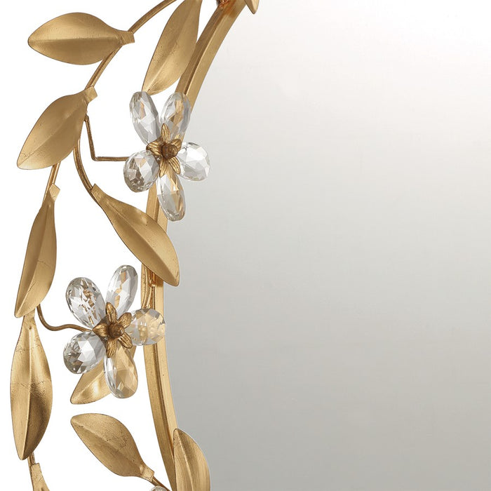 Crystorama Marselle 30" Mirror, Antique Gold