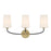 Crystorama Niles 3 Light Bath Light, Black Forged/Gold/White - NIL-70013-BF-MG