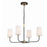 Crystorama Niles 4 Light Chandelier, Black/Gold/White