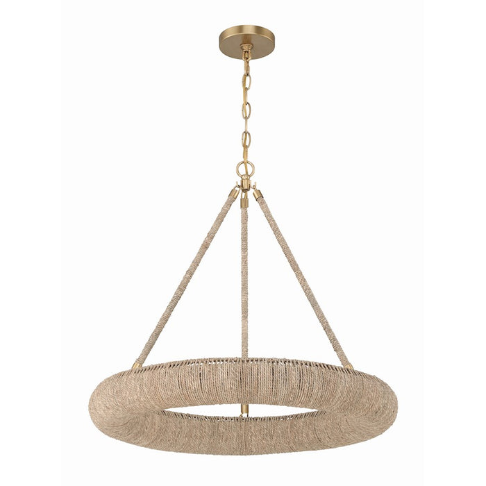 Crystorama Oakley 6 Light Chandelier, Soft Gold