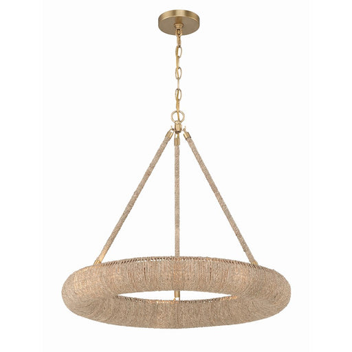 Crystorama Oakley 6 Light Chandelier, Soft Gold