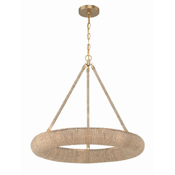 Crystorama Oakley 6 Light Chandelier, Soft Gold