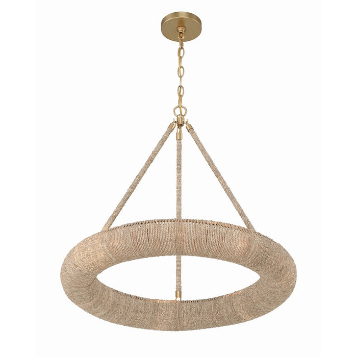 Crystorama Oakley 6 Light Chandelier, Soft Gold