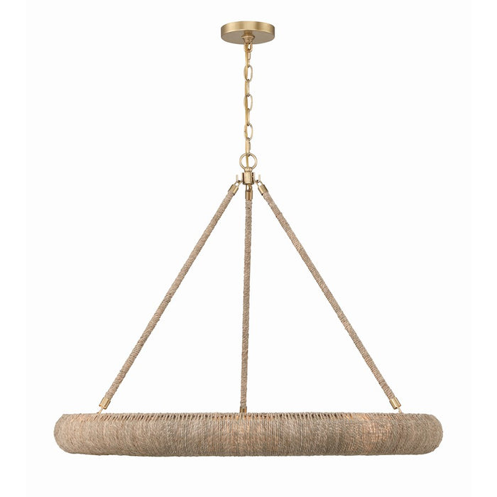 Crystorama Oakley 8 Light Chandelier, Soft Gold