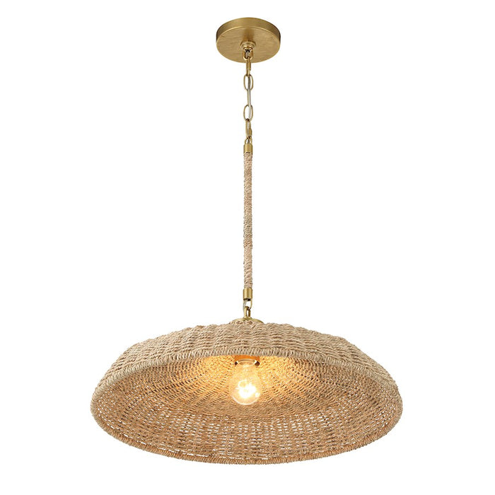 Crystorama Odessa 1 Light Pendant, Soft Gold