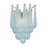 Crystorama Ollie 2 Light Sconce, Aged Brass/Sand Glass Blue