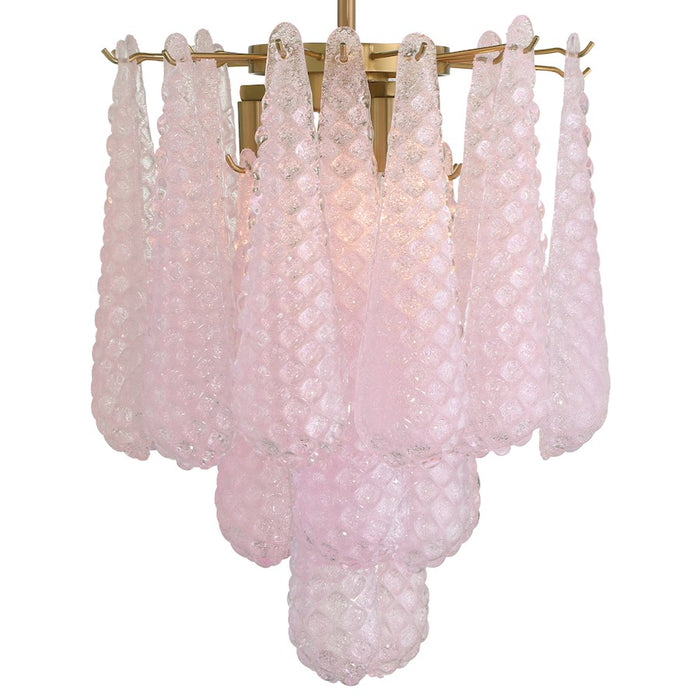 Crystorama Ollie 4Lt Semi Flush Mount, Brass/Sand Blush