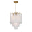 Crystorama Ollie 4 Light Pendant, Aged Brass/Sand Glass Clear - OLL-6004-AG-CL