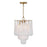 Crystorama Ollie 4 Light Pendant, Aged Brass/Sand Glass Clear