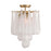 Crystorama Ollie 4Lt Semi Flush Mount, Brass/Sand Clear