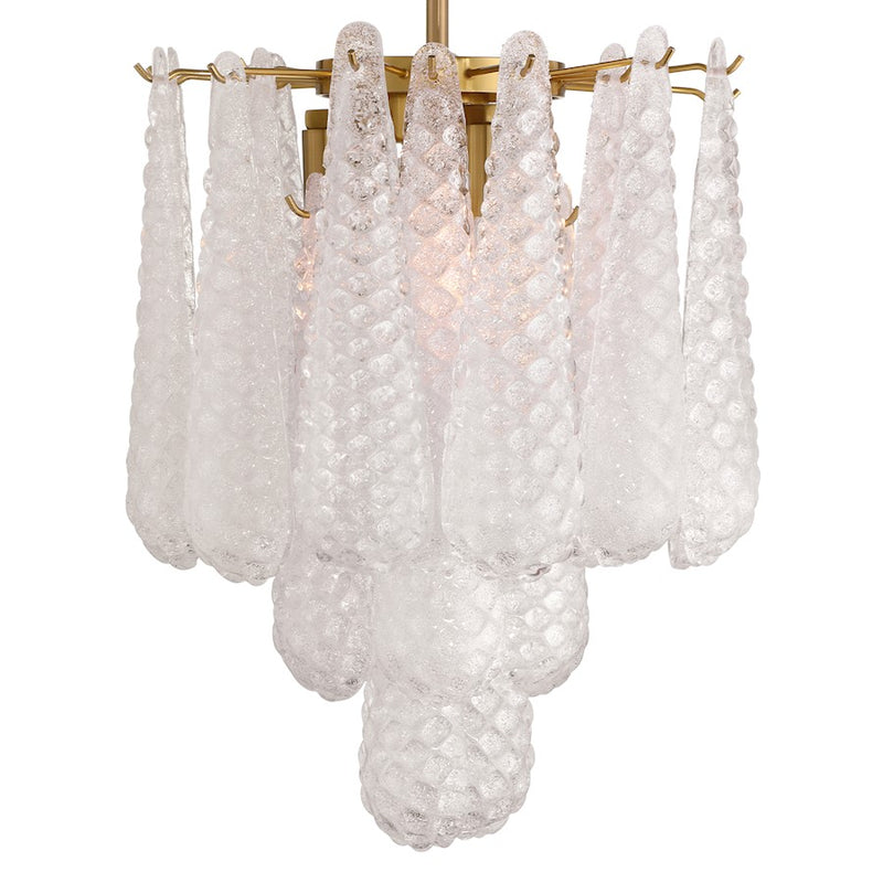 Crystorama Ollie 4Lt Semi Flush Mount, Brass/Sand Clear