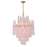 Crystorama Ollie 16 Light Chandelier, Brass/Sand Glass Blush - OLL-6006-AG-BH
