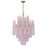 Crystorama Ollie 16 Light Chandelier, Brass/Sand Glass Blush