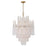 Crystorama Ollie 16 Light Chandelier, Brass/Sand Glass Clear - OLL-6006-AG-CL