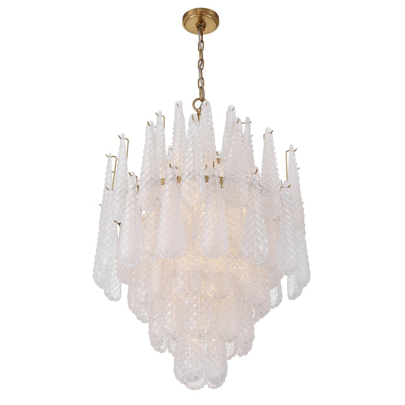 Crystorama Ollie 16 Light Chandelier, Brass/Sand Glass Clear