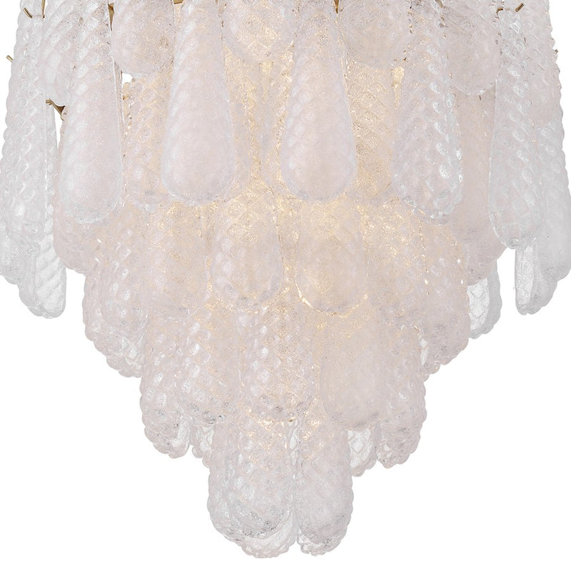 Crystorama Ollie 16 Light Chandelier, Brass/Sand Glass Clear