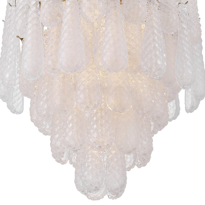 Crystorama Ollie 16 Light Chandelier, Brass/Sand Glass Clear