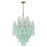 Crystorama Ollie 16 Light Chandelier, Brass/Sand Glass Green