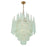 Crystorama Ollie 16 Light Chandelier, Brass/Sand Glass Green
