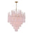 Crystorama Ollie 21 Light Chandelier, Brass/Sand Glass Blush - OLL-6008-AG-BH