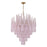 Crystorama Ollie 21 Light Chandelier, Brass/Sand Glass Blush