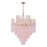 Crystorama Ollie 21 Light Chandelier, Brass/Sand Glass Blush