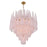 Crystorama Ollie 21 Light Chandelier, Brass/Sand Glass Blush