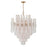 Crystorama Ollie 21 Light Chandelier, Brass/Sand Glass Clear