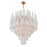 Crystorama Ollie 21 Light Chandelier, Brass/Sand Glass Clear