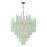 Crystorama Ollie 21 Light Chandelier, Brass/Sand Glass Green - OLL-6008-AG-GR