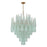 Crystorama Ollie 21 Light Chandelier, Brass/Sand Glass Green