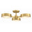Crystorama Orson 3 Light Semi Flush Mount, Modern Gold/Stone