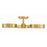 Crystorama Orson 3 Light Semi Flush Mount, Modern Gold/Stone
