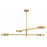 Crystorama Orson 4 Light Chandelier, Modern Gold/Stone