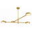 Crystorama Orson 4 Light Chandelier, Modern Gold/Stone