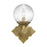 Crystorama Orly 1 Light 7.5" Sconce, Aged Brass/Clear